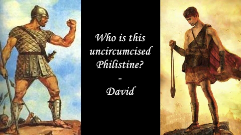 1 Samuel 17:50 With a sling and a stone…